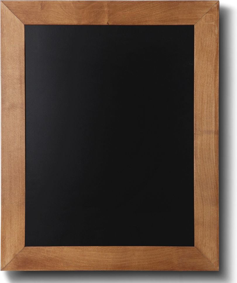 Kreidetafel Showdown Displays Natura 30x40cm, 30x40cm, schwarze Kalktafel, flacher Holzrahmen (40mm), beschreibbar, hellbraun