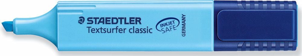 Textmarker Staedtler Textsurfer classic 364, ca. 1-5mm, Keilspitze, Clip + Drehkappe,
nachfüllbar, blau