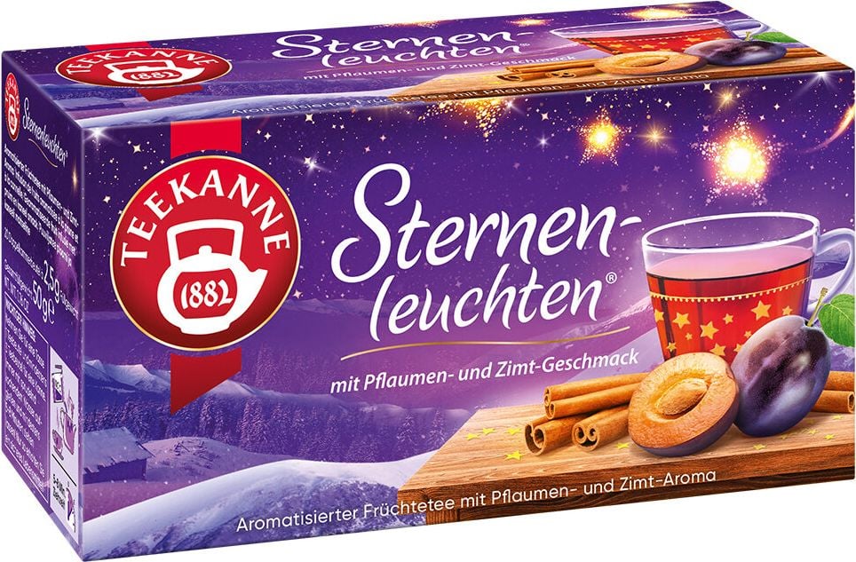 Tee Teekanne Wintertee Sternenleuchten 7504, Beuteltee, Pack 20 Beutel à 2,5g
