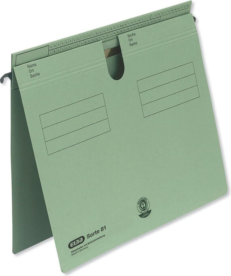 Hängehefter Elba 81459, kaufm./Amtsheftung, Manilakarton 250 g/m², grün