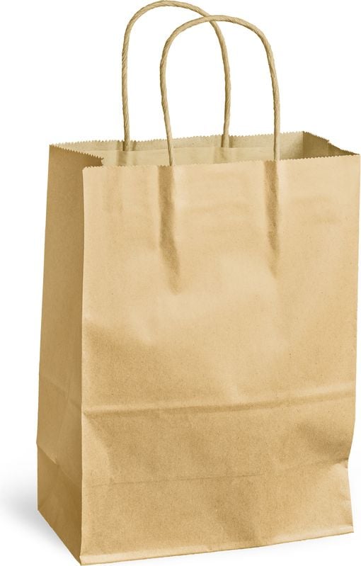 Papiertragetasche Packn Post 3,5 Liter 30108497, 180x80x240mm, Kraftpapier 80g/m², gedrehter
Papierkordelgriff, braun, Pack 300 Stück