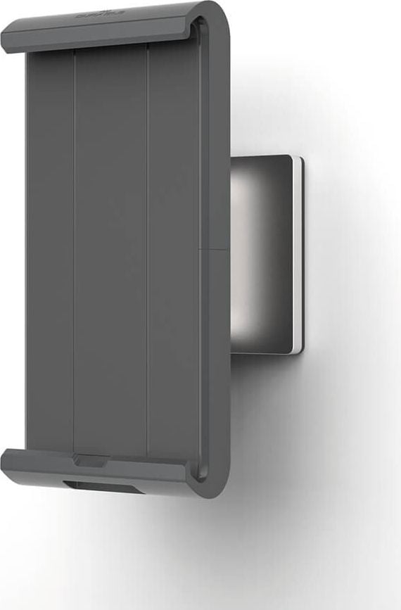 Tablethalterung Durable Tablet Holder Wall Arm 8934-23, für 7-13 Zoll Tablets im Hoch- und
Querformat, Wandbefestigung, drehbar, neigbar, schwenkbar, silber
