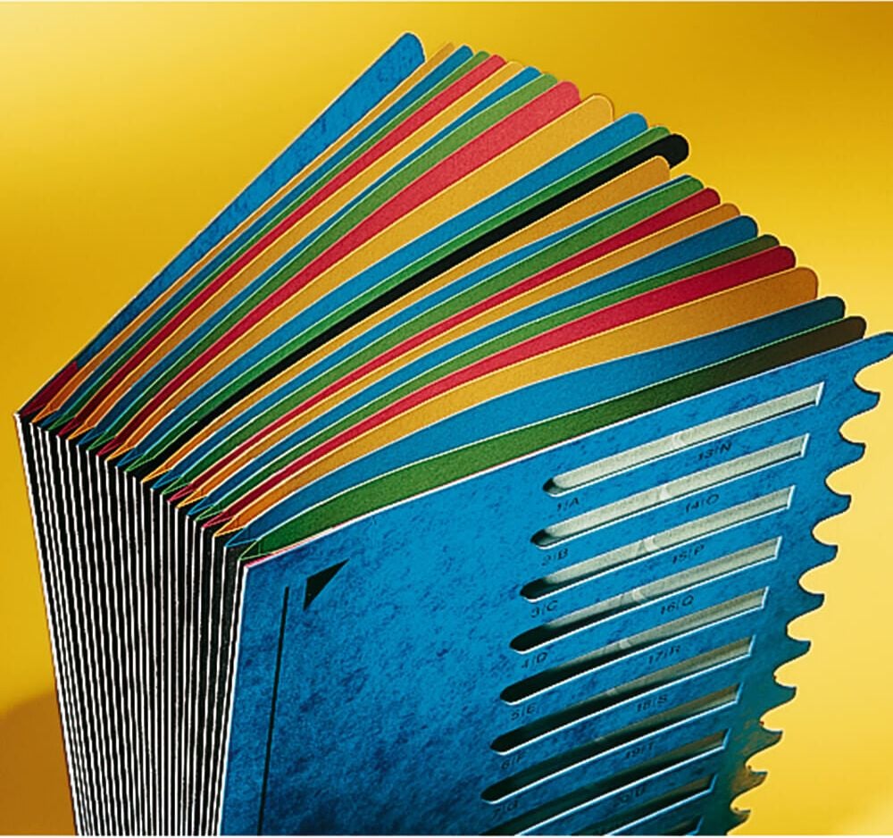 Ordnungsmappen Leitz Deskorganizer color 5914, A4, 24 Fächer, Tabe 1-24/A-Z, Karton 660 g/m², schwarz
