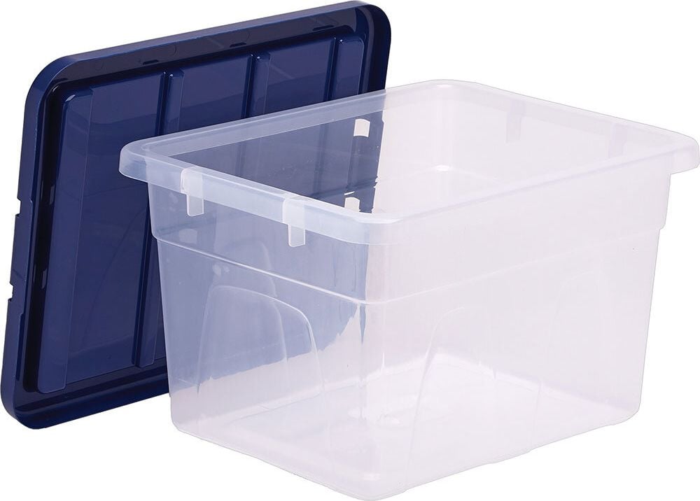 Aufbewahrungsboxen Bankers Box Plastic Storage 100135771, 22 Liter, 100% BPA-freiem Polypropylen, mit Deckel, transparent