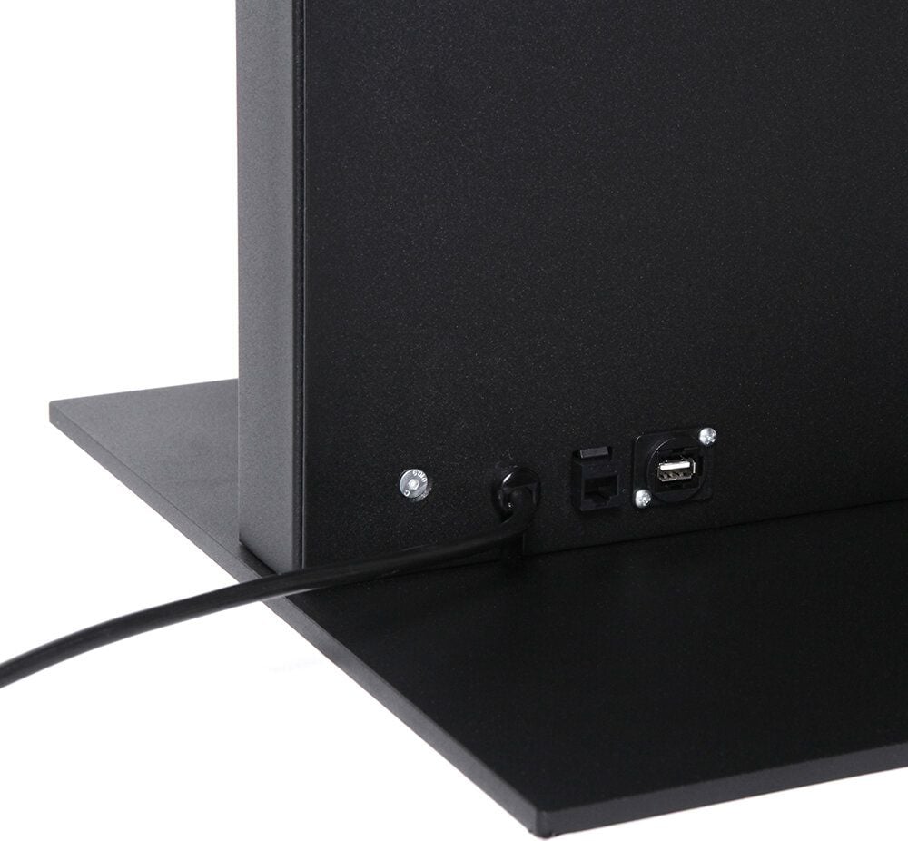 Digitale Werbedisplays Showdown Displays Infostele SmartLine, 72,5x200,1x52cm, 55 Zoll Samsung-Bildschirm, USB, WLAN, Fernbedienung, weiß
