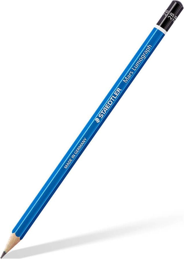 Bleistifte Staedtler Mars Lumograph 100, lackiert, Pack 12 Stück !!, 2B