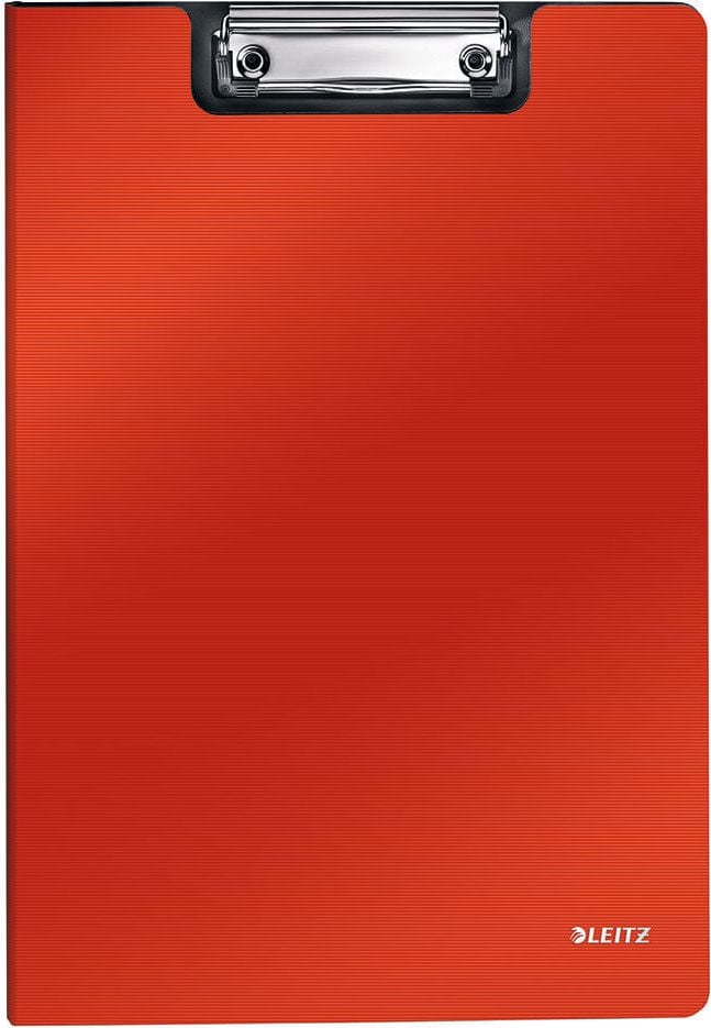 Klemmmappen Leitz Solid A4 3962, Metallklemme kurze Seite, Polyfoam, hellrot