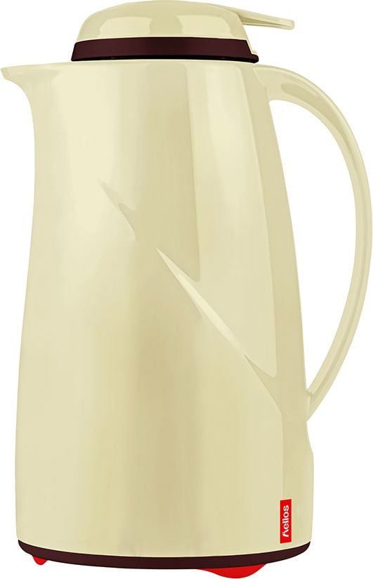 Isolierkannen Helios Wave Push 2934, Inhalt: 1 Liter, Kunststoff, spülmaschinenfest, Drucktastenverschluss, vanille