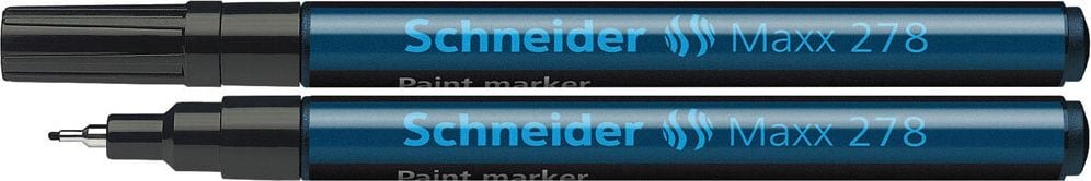 Lackmarker Schneider Maxx 278 1278, ca. 0,8mm, Rundspitze, weiß