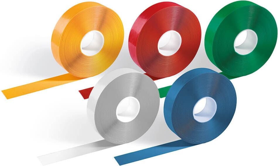 Markierungsband Durable DURALINE 50/05 10210, 50mm x 30m, 0,5mm stark (500my), PVC, farbig, rot