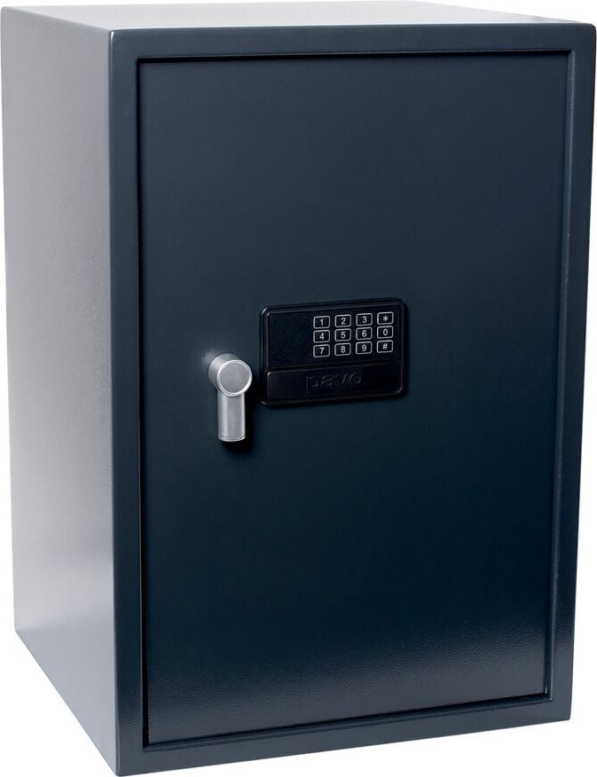 Tresor pavo Größe XL 8012176, 60x41x39cm, 28,5kg, Elektronik-Zahlenschloss, 2 Notschlüssel, 80 Liter Volumen, dunkelgrau