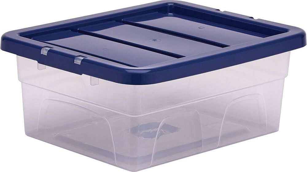 Aufbewahrungsboxen Bankers Box Plastic Storage 100135770, 15 Liter, 100% BPA-freiem Polypropylen, mit Deckel, transparent