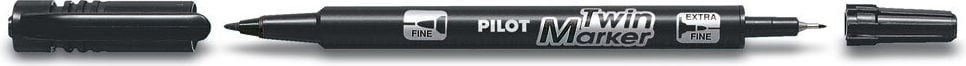Permanentmarker Pilot SCA-TM-BG Twin Marker Begreen 4045, 2 Rundspitzen (0,4 und 0,8mm), wasserfest, rot