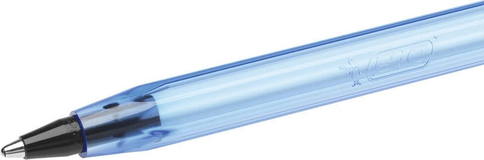 Kugelschreiber BIC Cristal Soft, Medium 0,4mm, Einweg, Kappe mit Clip in
Minenfarbe, transparenter Schaft, grün