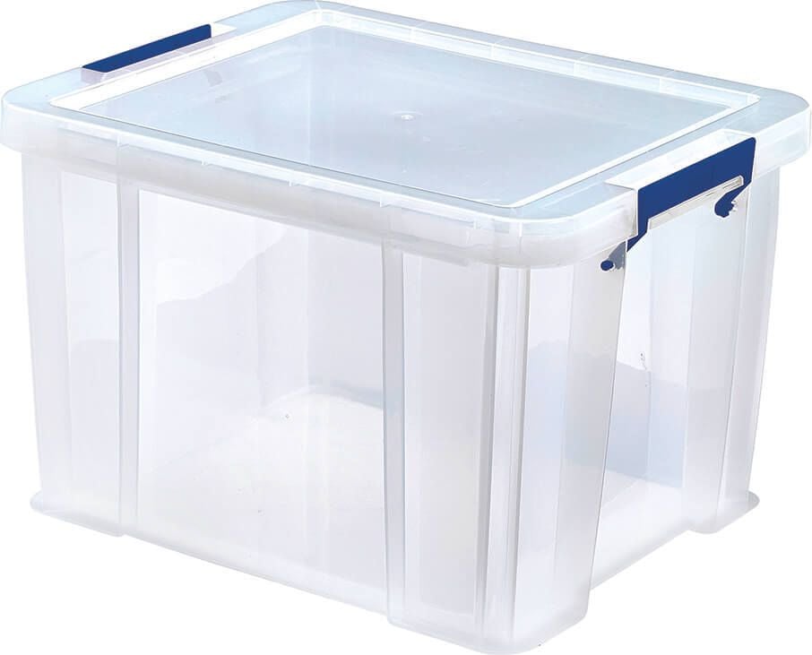 Aufbewahrungsboxen Fellowes Bankers Box ProStore 7730801, 36 Liter, Außenmaße: 475x380x315mm (BxTxH),
Kunststoff (PP), mit Deckel, transparent