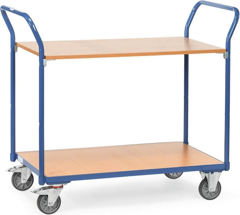 Transportwagen fetra Tischwagen 1602, 100x60cm Ladefläche, 2 Böden, bis 300kg