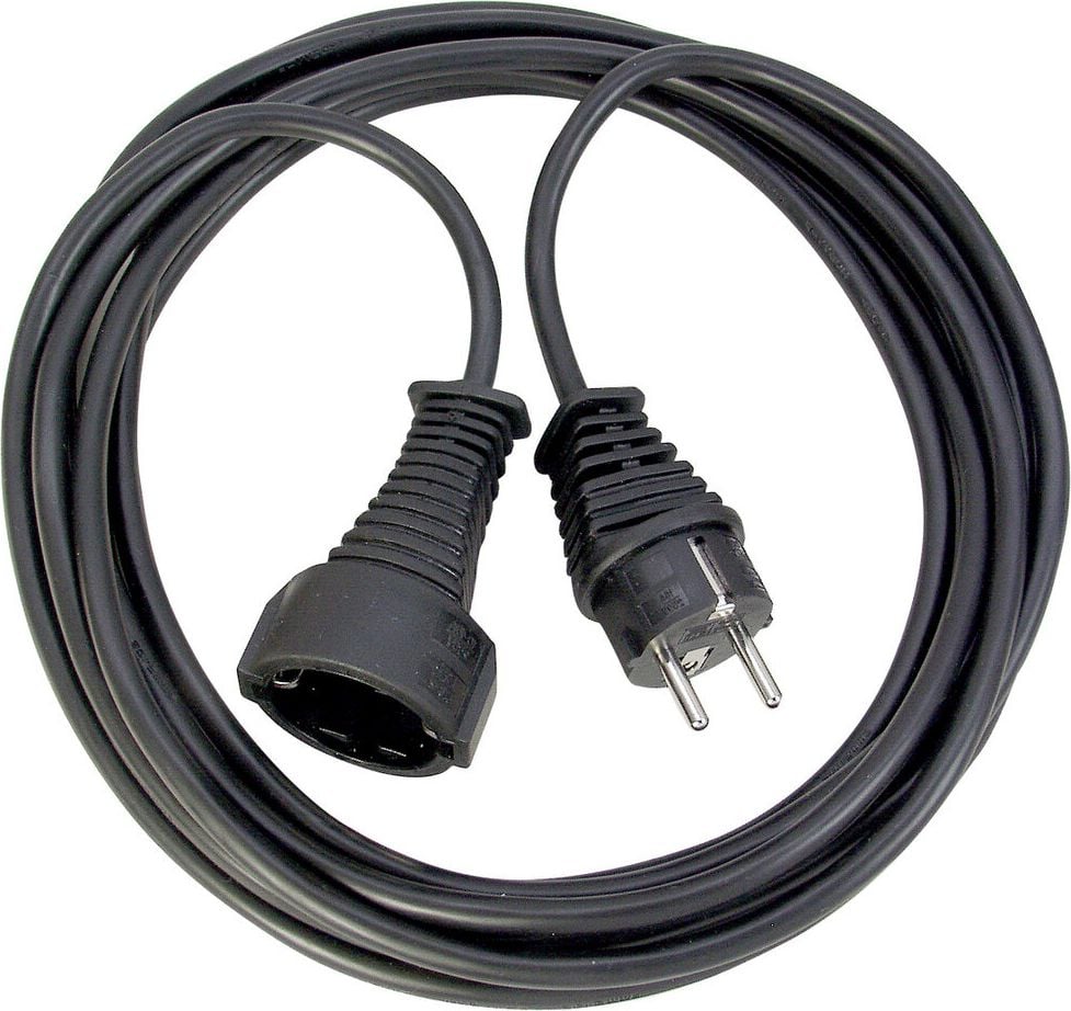 Verlängerungskabel Brennenstuhl 3m 1165430, mit Schutzkontakt-Stecker+Kupplung, für
Innenbereich, Berührungsschutz, schwarz