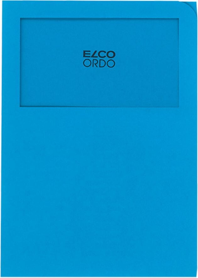 Sichtmappen Elco Ordo classico Organisationsmappe 29469, A4, Karton 120 g/m², Sichtfenster, Pack 100
Stück, blau