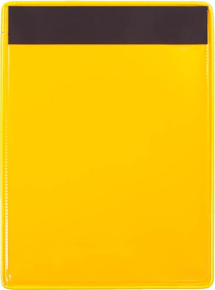 Kennzeichnungstaschen tarifold Kennzeichnungshülle 16620, A5 hoch, magnetisch, PVC verstärkt,
Pack 10 Stück, gelb