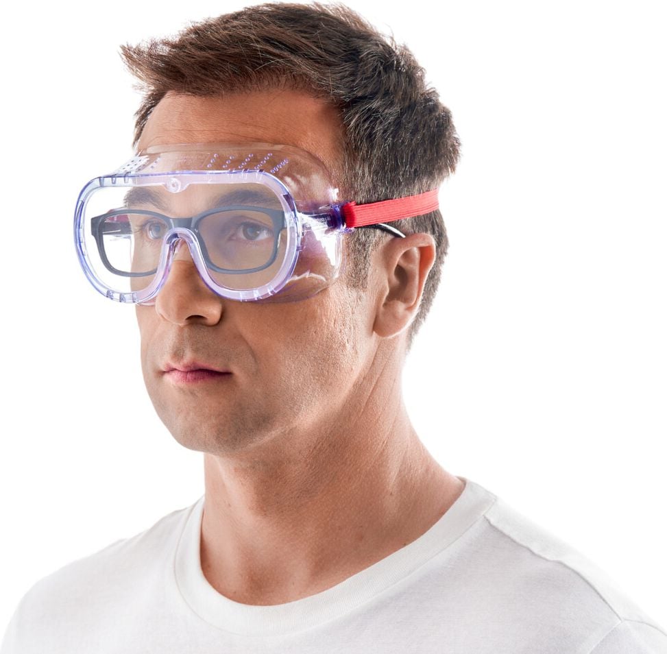 Schutzbrille 3M 4700-1, direktes Belüftungssystem, beschlagfrei, stoßfest, klare Polycabonatscheiben