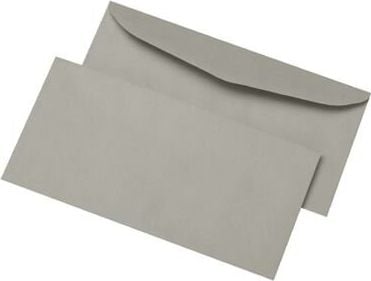 Kuvertierumschläge, 114x229mm, RC grau, innenliegende
Seitenklappen, Pack 1000 Stück