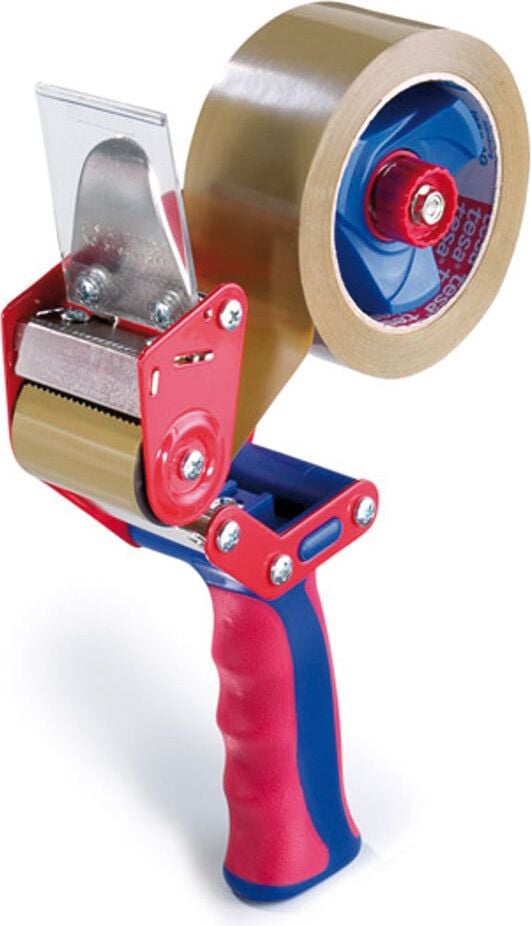 Packbandabroller Tesa Comfort 06400-00001-03, Handabroller, bis 50mm/66m, ohne Rolle,
rot/blau