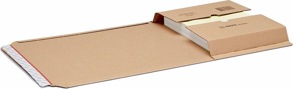 Universalverpackungen KBV-328, C4, Innenmaß: 328x255x80mm (LxBxH), variable
Höhe, B-Welle, braun, Pack 20 Stück