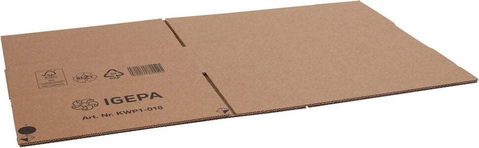 Versandkarton FEFCO 0201 KWP2-017, 320x230x335mm (LxBxH), braun, zwei
Höhenriller, Pack 20 Stück