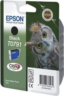 Epson Tintenpatrone T0791, schwarz, 11ml