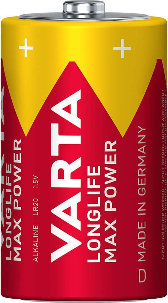 Batterien Varta Longlife Max Power Mono (D), 1,5 V, Pack 2 Stück