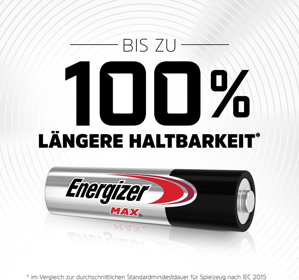 Batterien Energizer Max Micro Bonuspack 15+5 (AAA), 1,5 V, bis zu 10 Jahre Leistungserhalt, Bonuspack 20 Stück (5 Stück gratis)