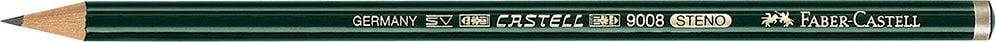 Stenostifte Faber-Castell 9008 1198, lackiert, rund, Pack 12 Stück, HB