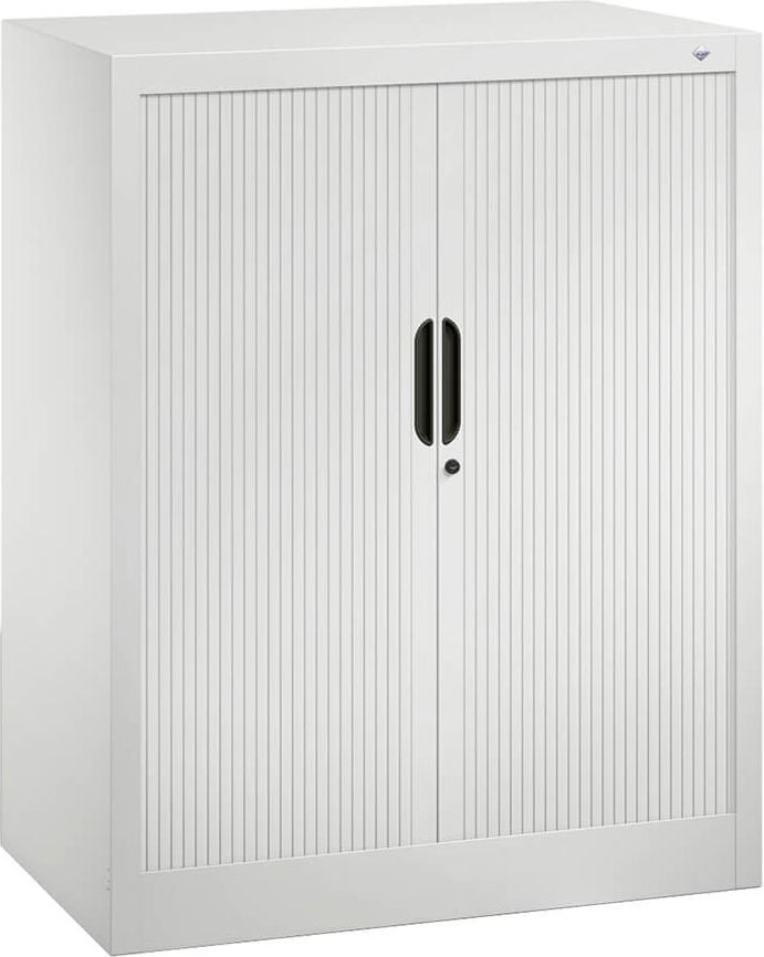 Aktenschrank CP Omnispace 3241-00, 80x103x42cm (BxHxT), 2 Querrollläden,
2 Fachböden, 2 Ordnerhöhen + 1 Restfach, hellgrau