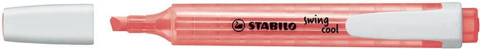 Textmarker STABILO swing cool 275, ca. 1-4mm, Keilspitze, Taschenmodell mit Clip, rot