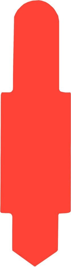 Stecksignale Elba, 15x55 mm, PVC, Pack 100 Stück, rot