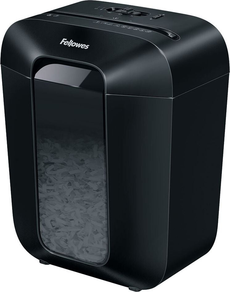 Aktenvernichter Fellowes Powershred LX50 4406001/100110064, 4x37mm Partikelschnitt, ca. 9 Blatt, 17 Liter Behälter, schwarz