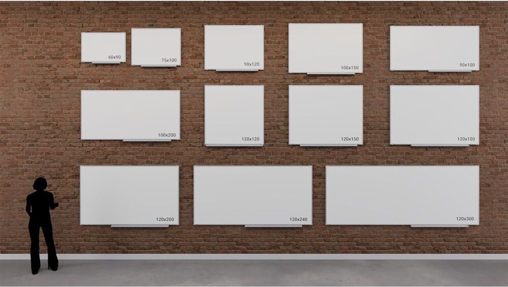 Whiteboard Legamaster Professional 7-100072, 120x120cm, emailliert, trocken abwischbar, Aluminiumrahmen, Wandaufhängung, inkl. Zubehör, FSC, EU-Ecolabel
