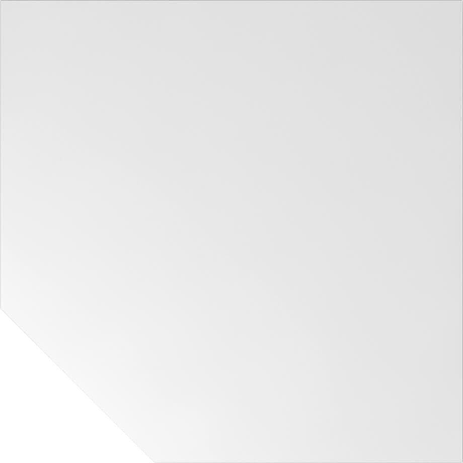 Trapezplatte Hammerbacher HT12, 120x120cm (BxT), Stützfuß, weiß