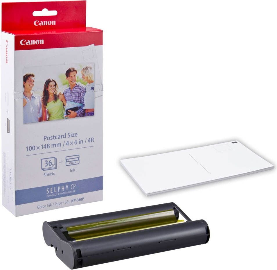 Canon Inkjet-Fotopapier KP-36IP 7737A001, 10x15cm, inkl. Farbtintenpatrone, Pack 36
Blatt