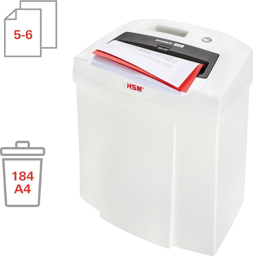 Aktenvernichter HSM Securio C14 2253111, 4x25mm Partikelschnitt, ca. 5-6 Blatt, 20 Liter Behälter