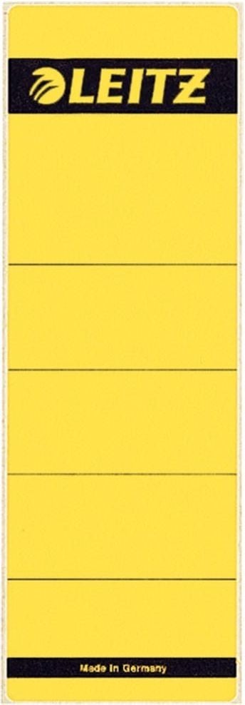 Rückenschilder Leitz 1642, breit/kurz, 192x61,5mm, selbstklebend, Pack
10 Stück, gelb