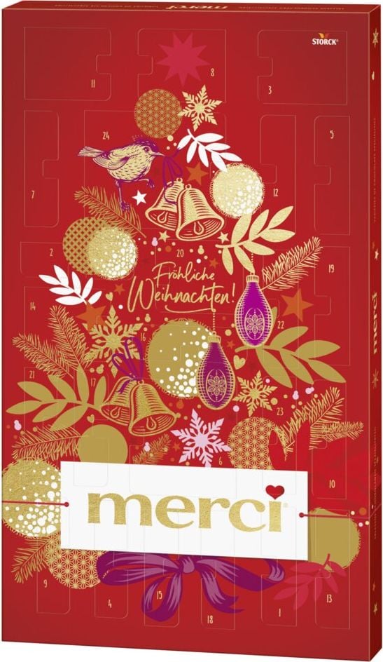 Adventskalender Merci 402452-00, 263g, gefüllt mit Schokolade