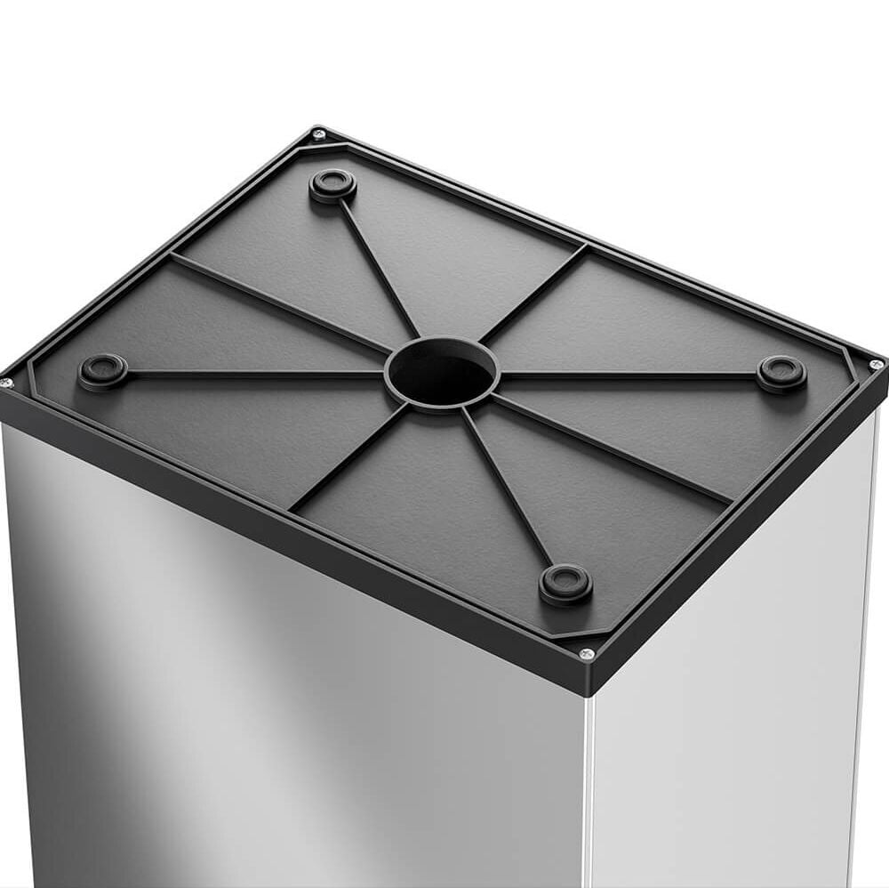 Abfallsammler Hailo Big-Box Swing XL 8602110, 52 Liter, Edelstahl/schwarz