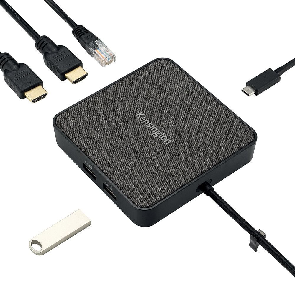 Dockingstation Kensington MD120U4 K32850WW, USB-C 3.2, für bis zu 2 USB-A-Geräte, HDMI,
Ethernet, 100W Power Pass Through