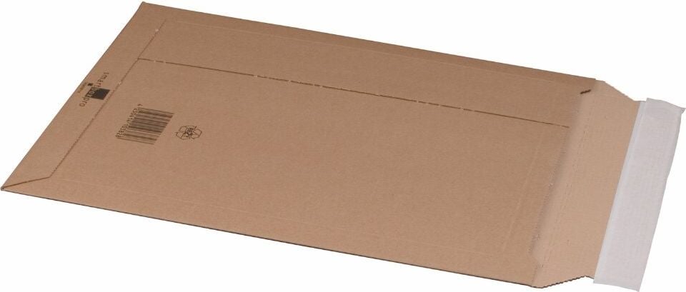 Wellpappe-Versandtaschen Smartbox Pro 210100825, für B4+, Innenmaße: 285x397x50mm, variable Höhe, selbstklebend, mit Aufreißfaden, braun, Pack 25 Stück