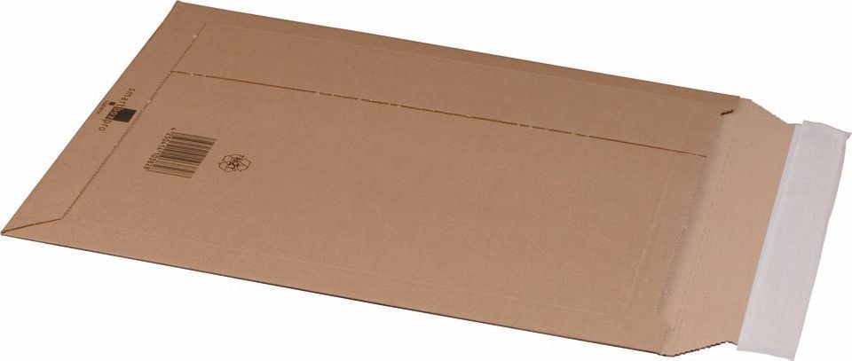 Wellpappe-Versandtaschen Smartbox Pro 210100825, für B4+, Innenmaße: 285x397x50mm, variable Höhe, selbstklebend, mit Aufreißfaden, braun, Pack 25 Stück