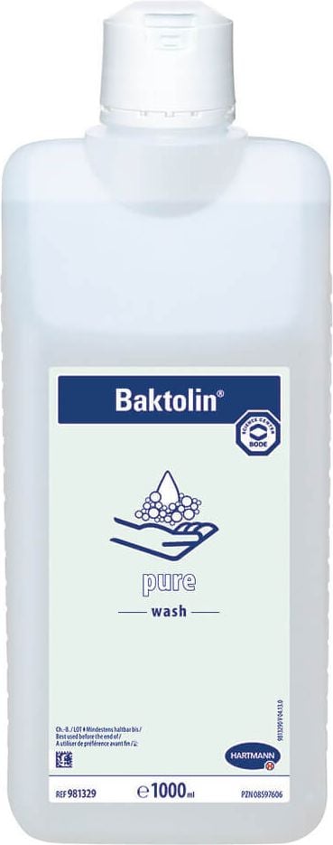 Waschlotion Baktolin pure 981329, transparent, parfüm- und farbstofffrei, 1
Liter