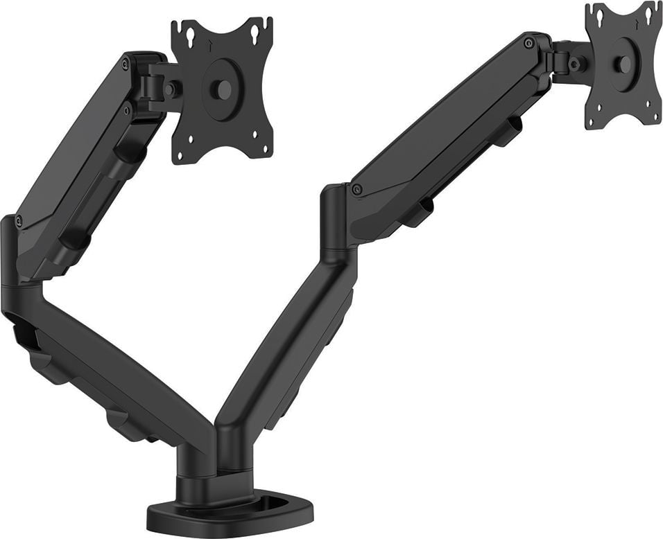 Monitorhalter Fellowes Eppa Doppel Monitorarm, 2 Arme, Tragfähigkeit bis zu 8kg pro Arm,
höhen- und tiefenverstellbar, Klemmhalterung, schwarz