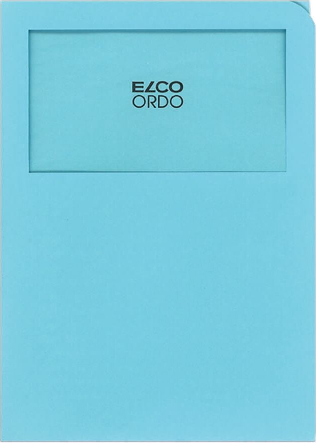 Sichtmappen Elco Ordo classico Organisationsmappe 29469, A4, Karton 120 g/m², Sichtfenster, Pack 100
Stück, hellblau
