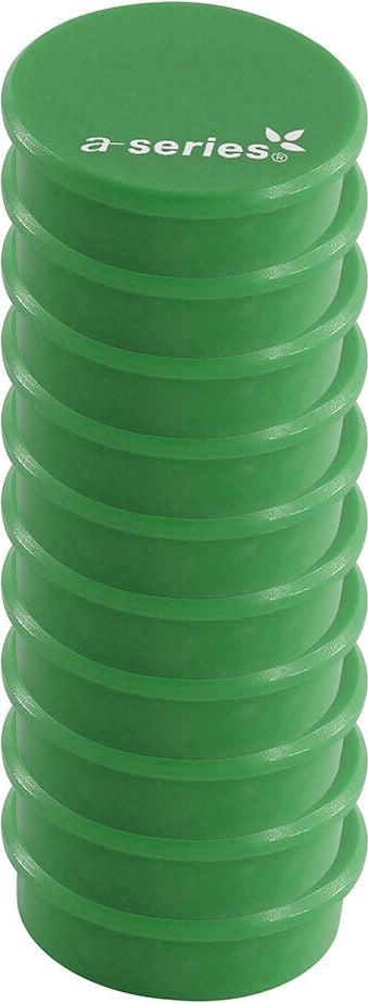Magnete a-series AS1687, 38mm Durchmesser, 1500g Tragfähigkeit, Pack 10 Stück, grün